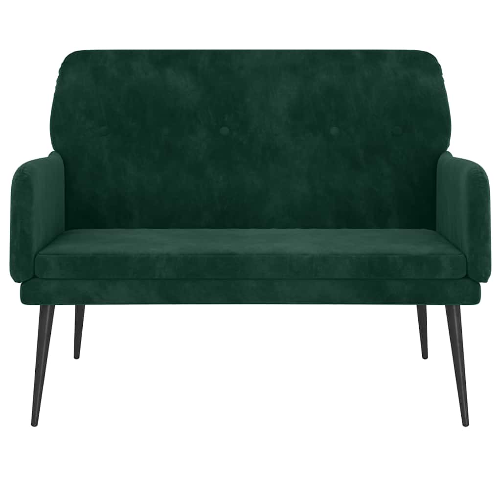 Panca Verde Scuro 108x79x79 cm in Velluto