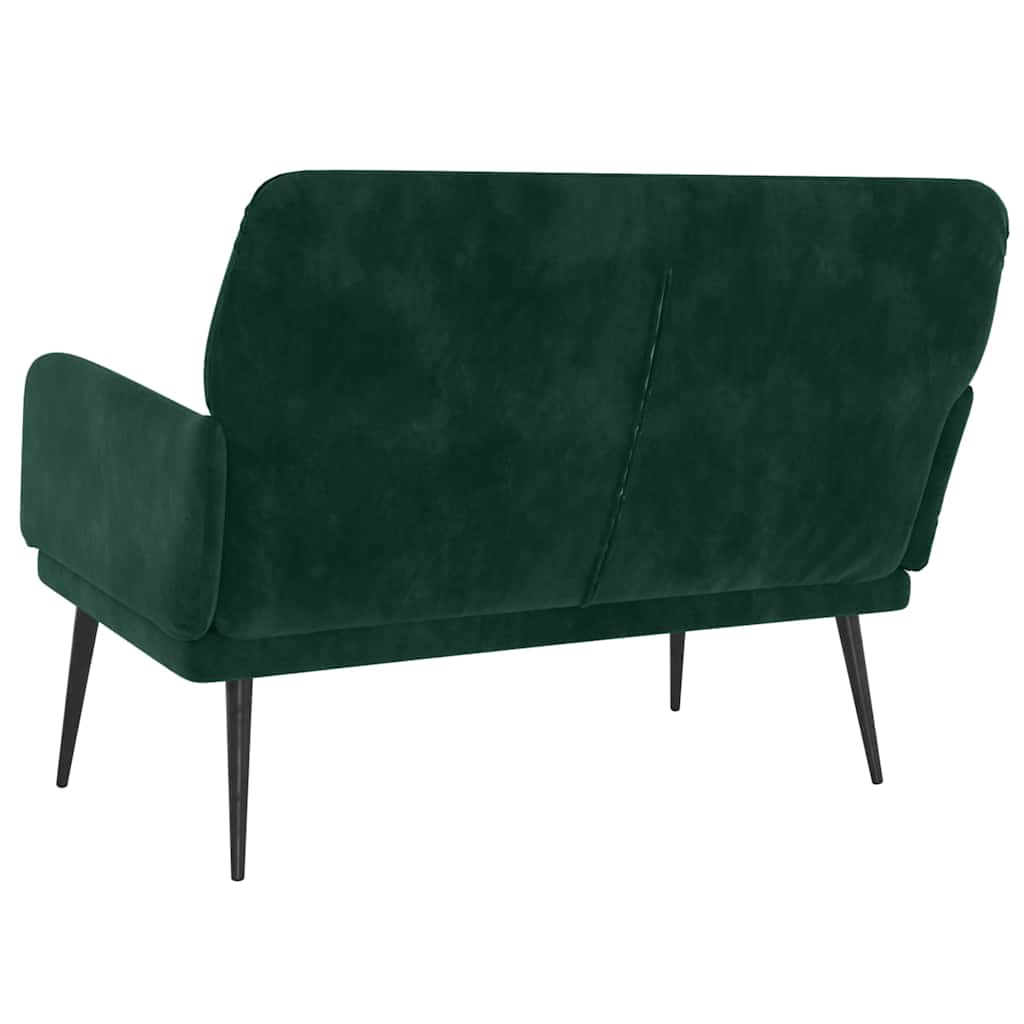 Panca Verde Scuro 108x79x79 cm in Velluto