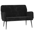 Panca Nera 108x79x79 cm in Velluto