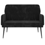 Panca Nera 108x79x79 cm in Velluto