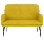 Panca Gialla 108x79x79 cm in Velluto