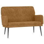 Panca Marrone 108x79x79 cm in Velluto