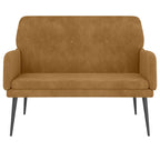 Panca Marrone 108x79x79 cm in Velluto