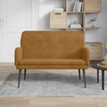 Panca Marrone 108x79x79 cm in Velluto