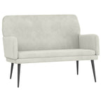 Panca Crema 108x79x79 cm in Velluto