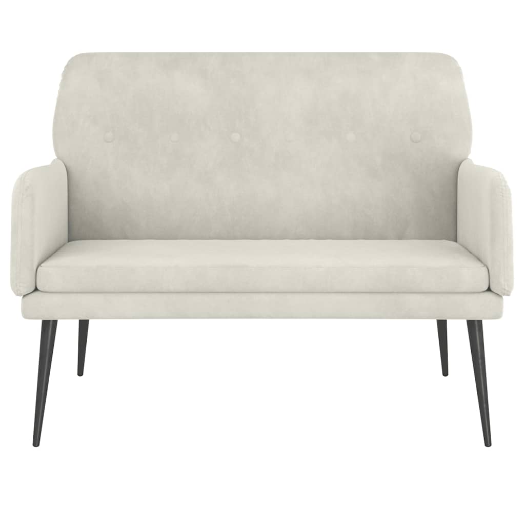 Panca Crema 108x79x79 cm in Velluto