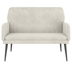 Panca Crema 108x79x79 cm in Velluto