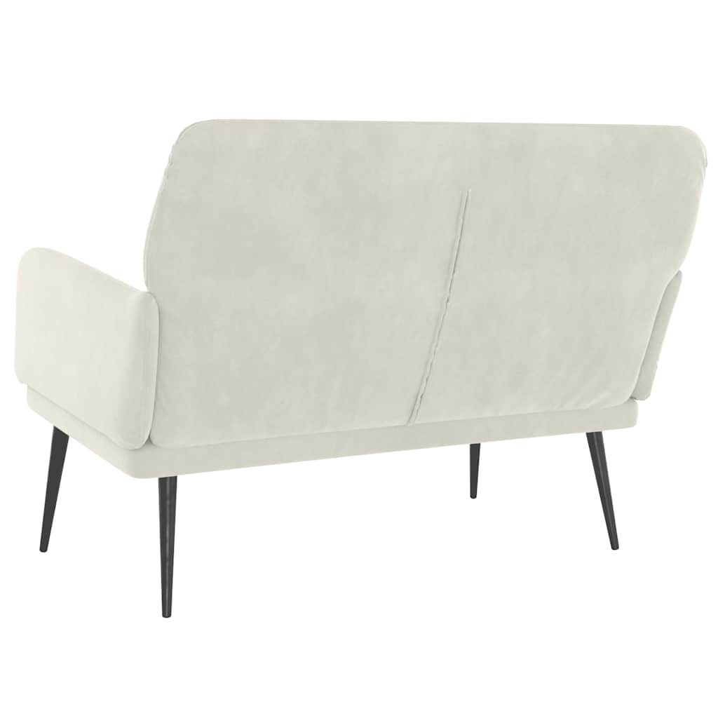 Panca Crema 108x79x79 cm in Velluto