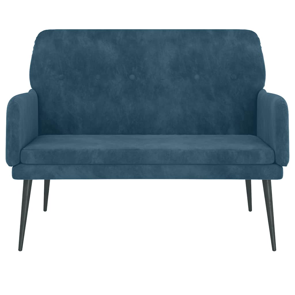 Panca Blu 108x79x79 cm in Velluto