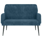 Panca Blu 108x79x79 cm in Velluto