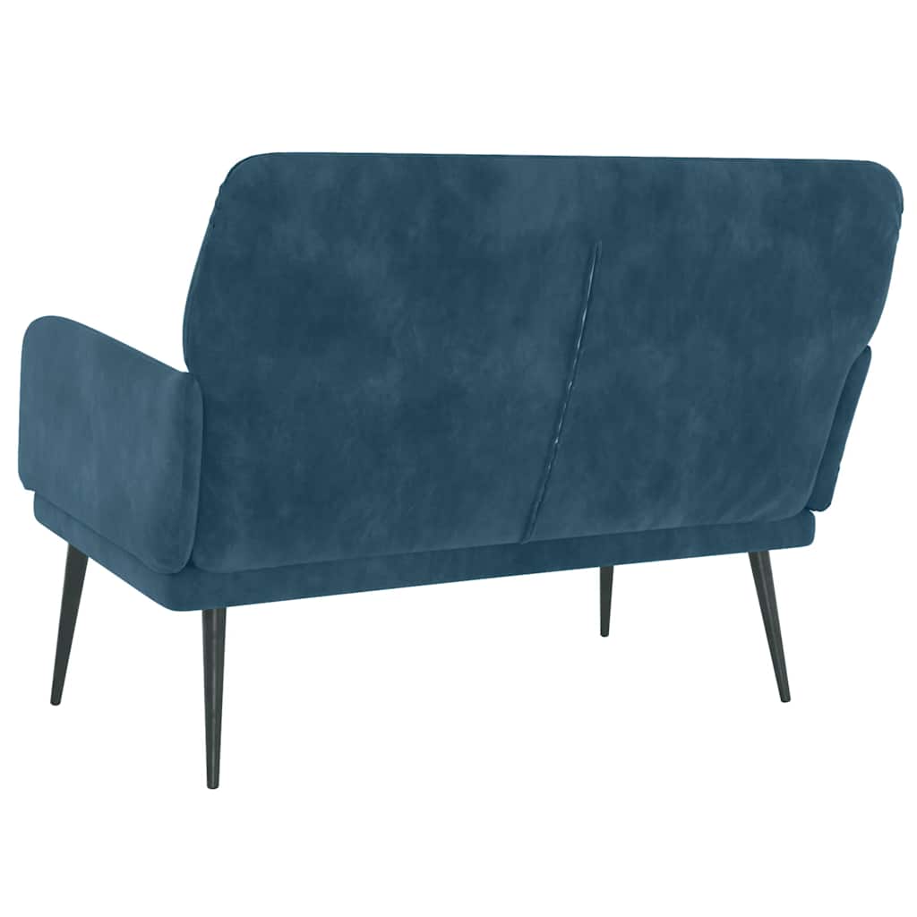 Panca Blu 108x79x79 cm in Velluto