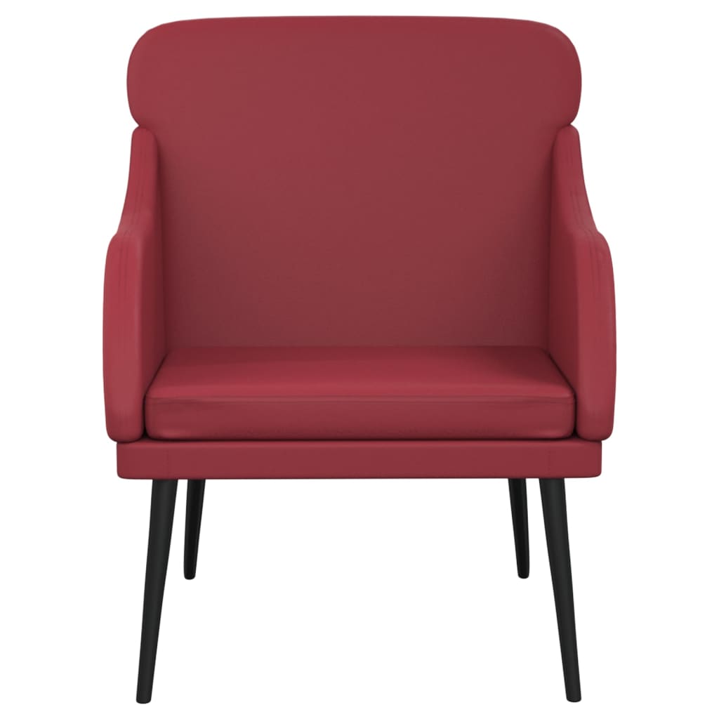 Poltrona Rosso Vino 63x76x80 cm Similpelle