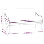 Panca Grigia 110x76x80 cm in Similpelle