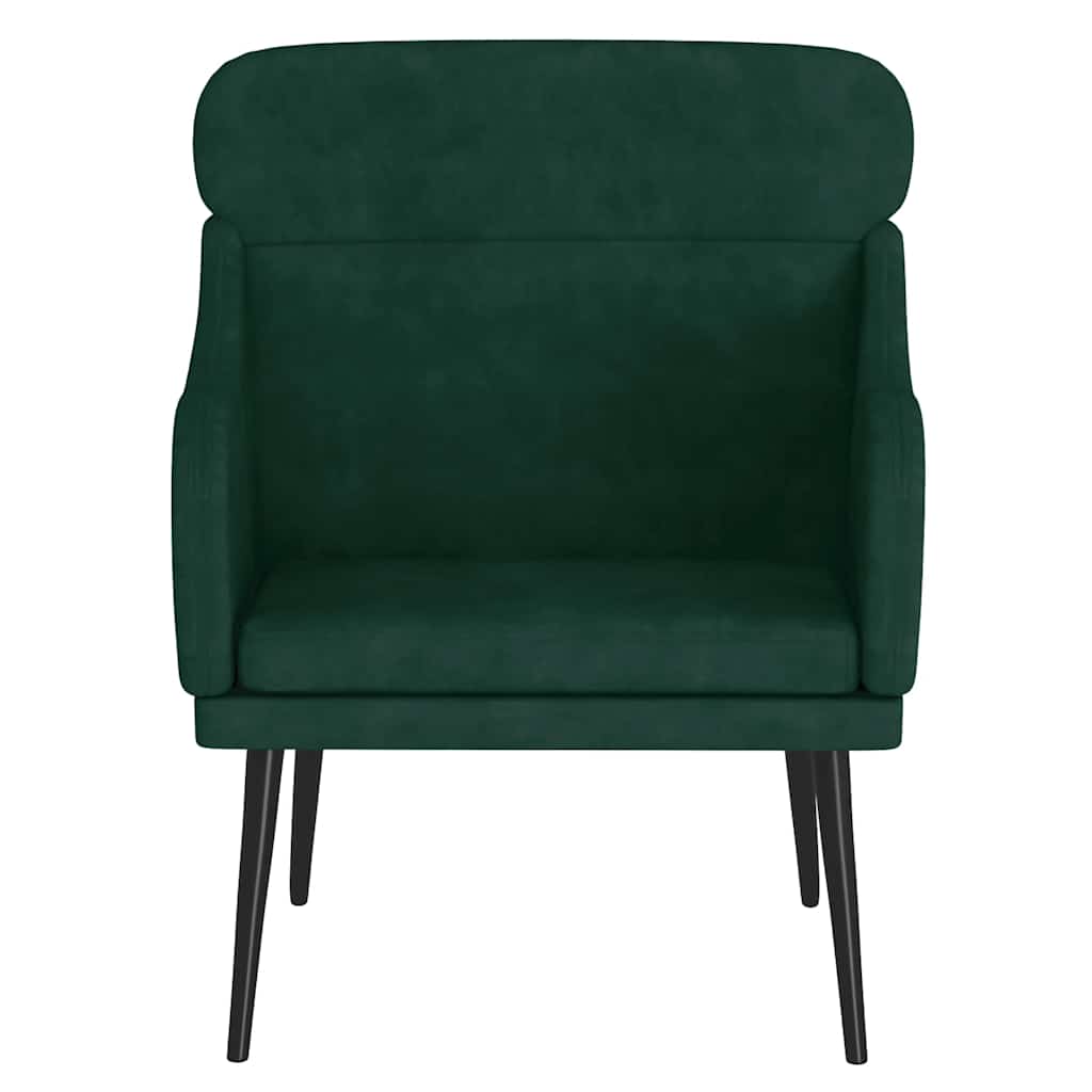 Poltrona Verde Scuro 63x76x80 cm Velluto