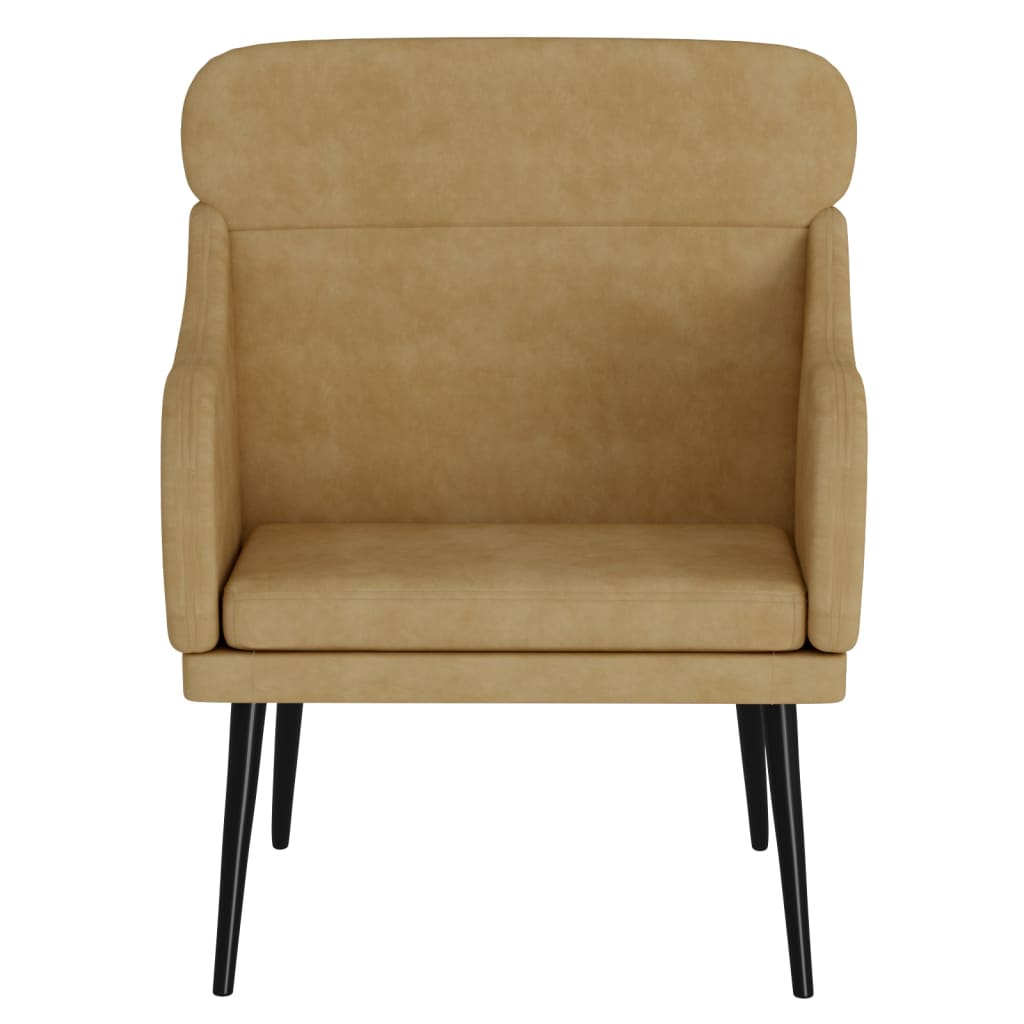 Poltrona Marrone 63x76x80 cm Velluto