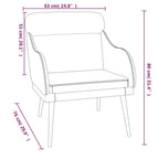 Poltrona Marrone 63x76x80 cm Velluto