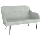 Panca Grigio Chiaro 110x76x80 cm in Velluto