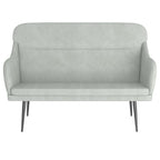 Panca Grigio Chiaro 110x76x80 cm in Velluto