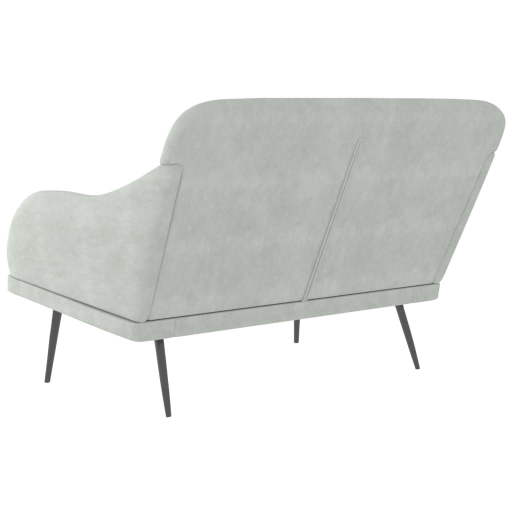Panca Grigio Chiaro 110x76x80 cm in Velluto