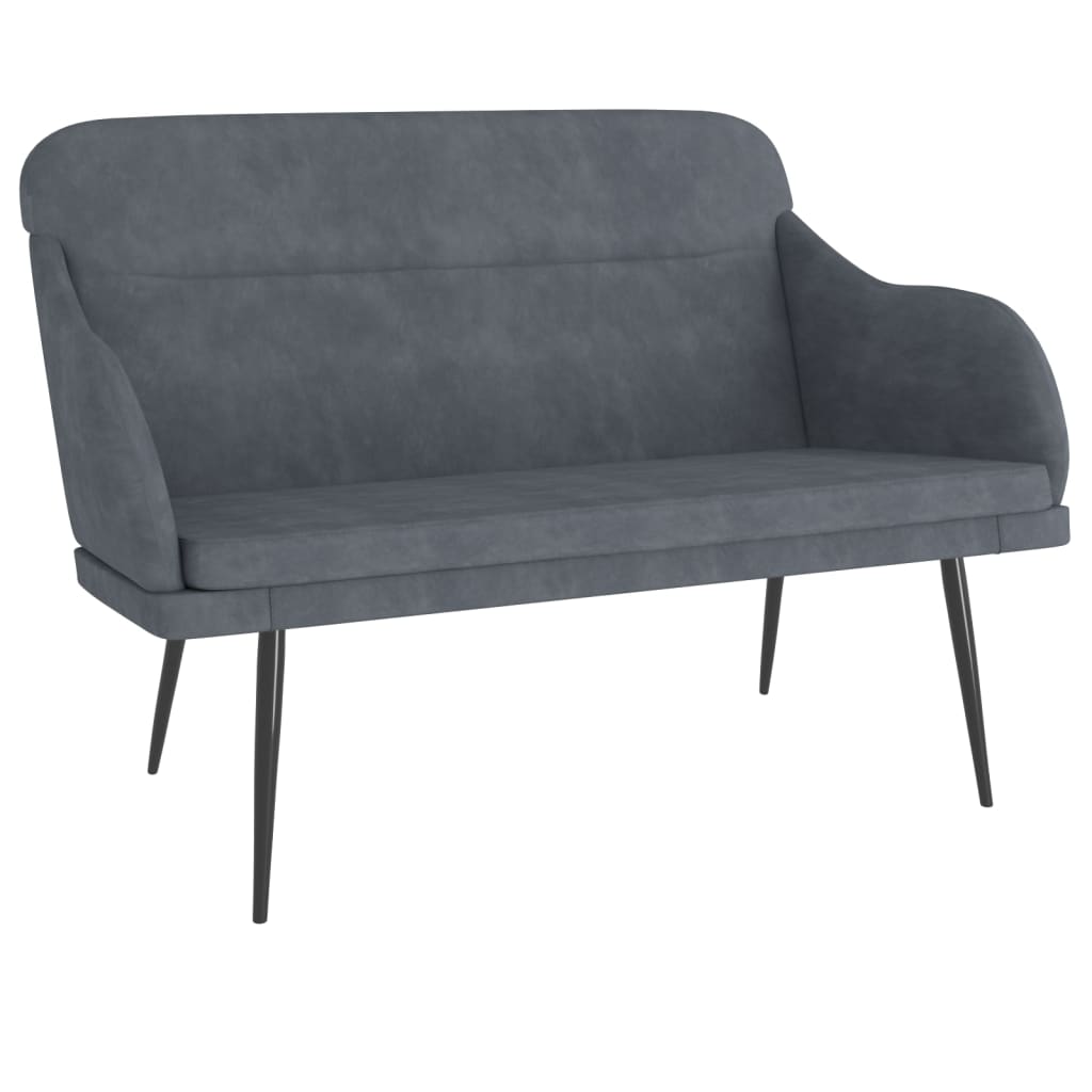 Panca Grigio Scuro 110x76x80 cm in Velluto