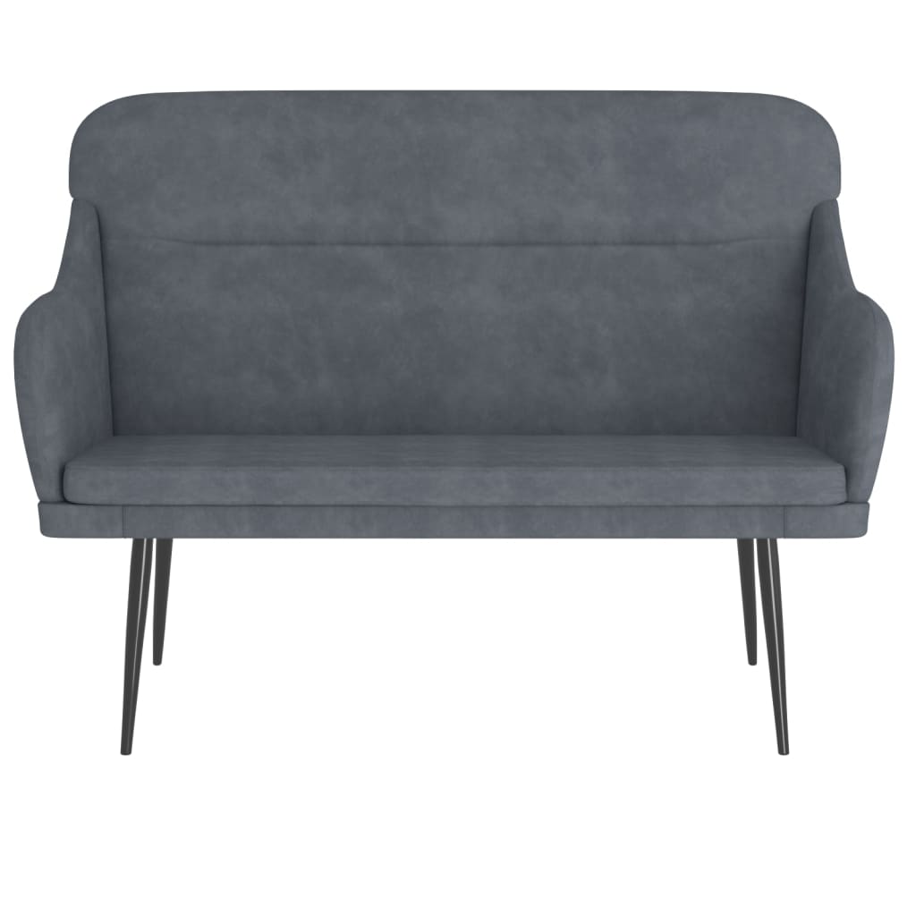 Panca Grigio Scuro 110x76x80 cm in Velluto