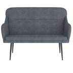 Panca Grigio Scuro 110x76x80 cm in Velluto