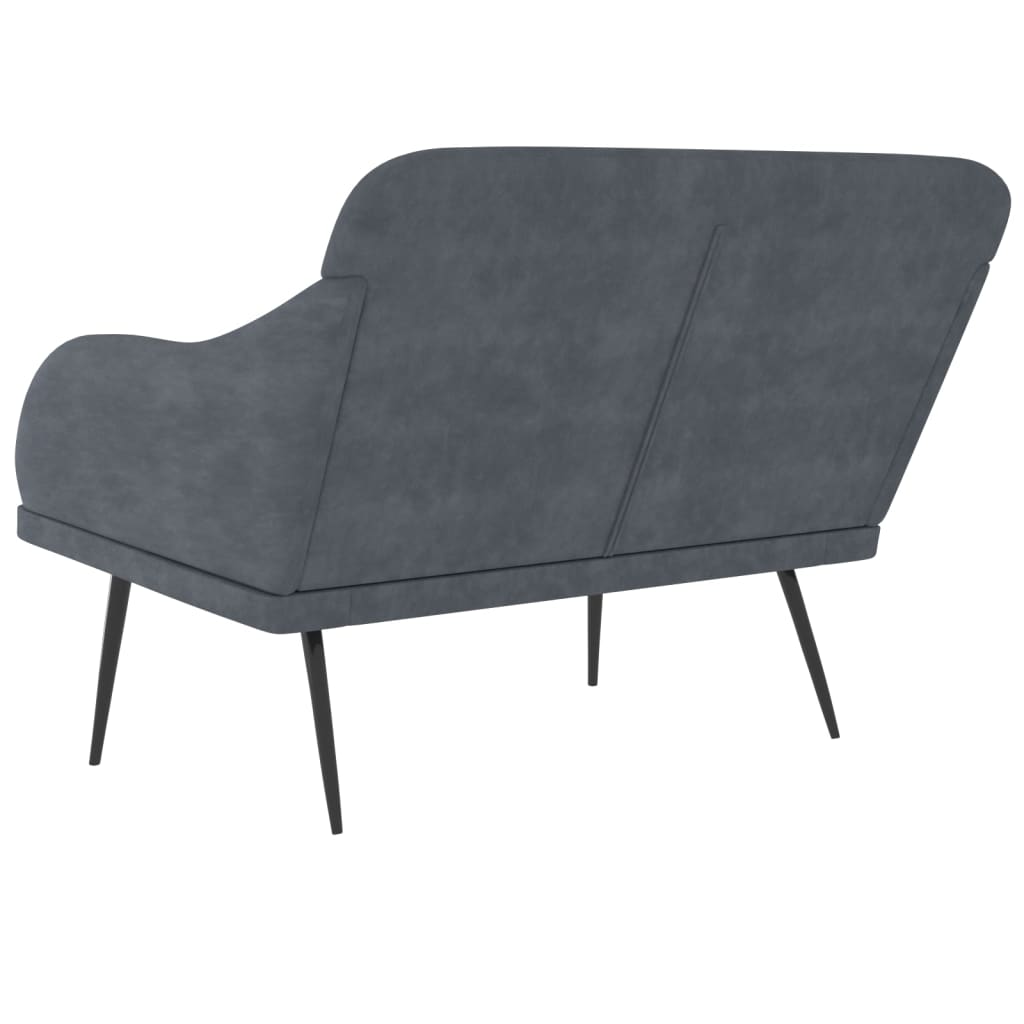 Panca Grigio Scuro 110x76x80 cm in Velluto