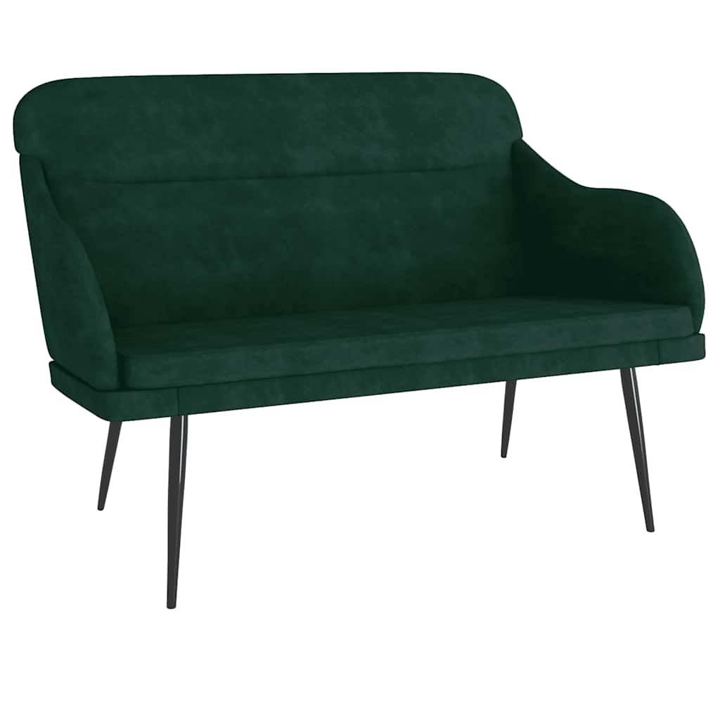 Panca Verde Scuro 110x76x80 cm in Velluto