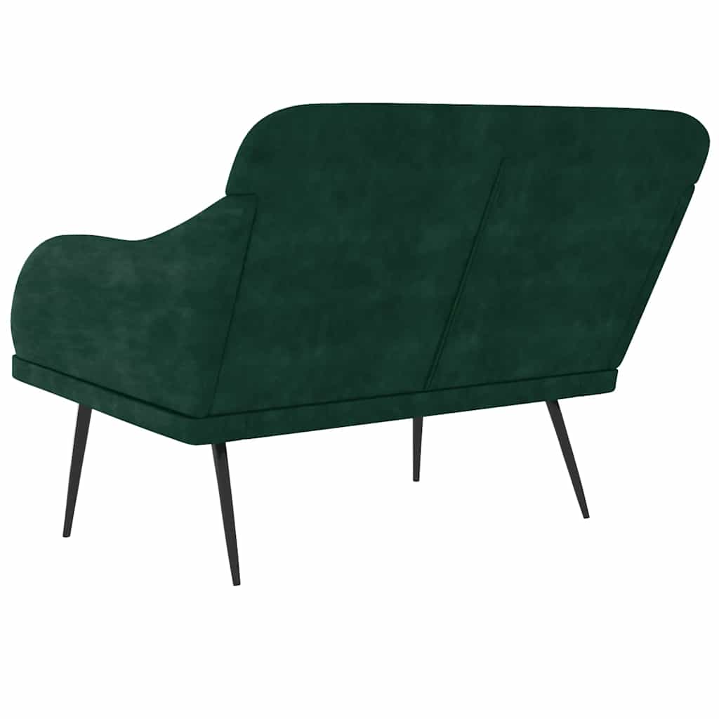 Panca Verde Scuro 110x76x80 cm in Velluto