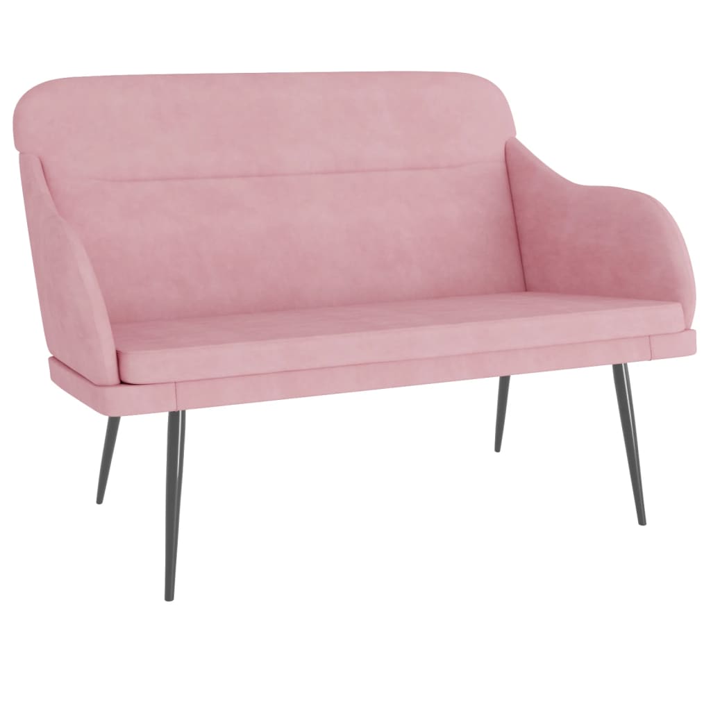 Panca Rosa 110x76x80 cm in Velluto