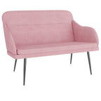 Panca Rosa 110x76x80 cm in Velluto