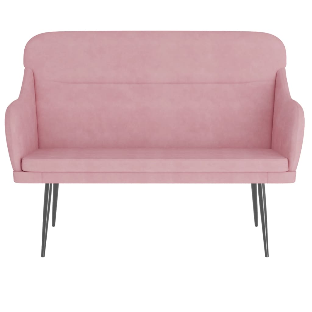 Panca Rosa 110x76x80 cm in Velluto