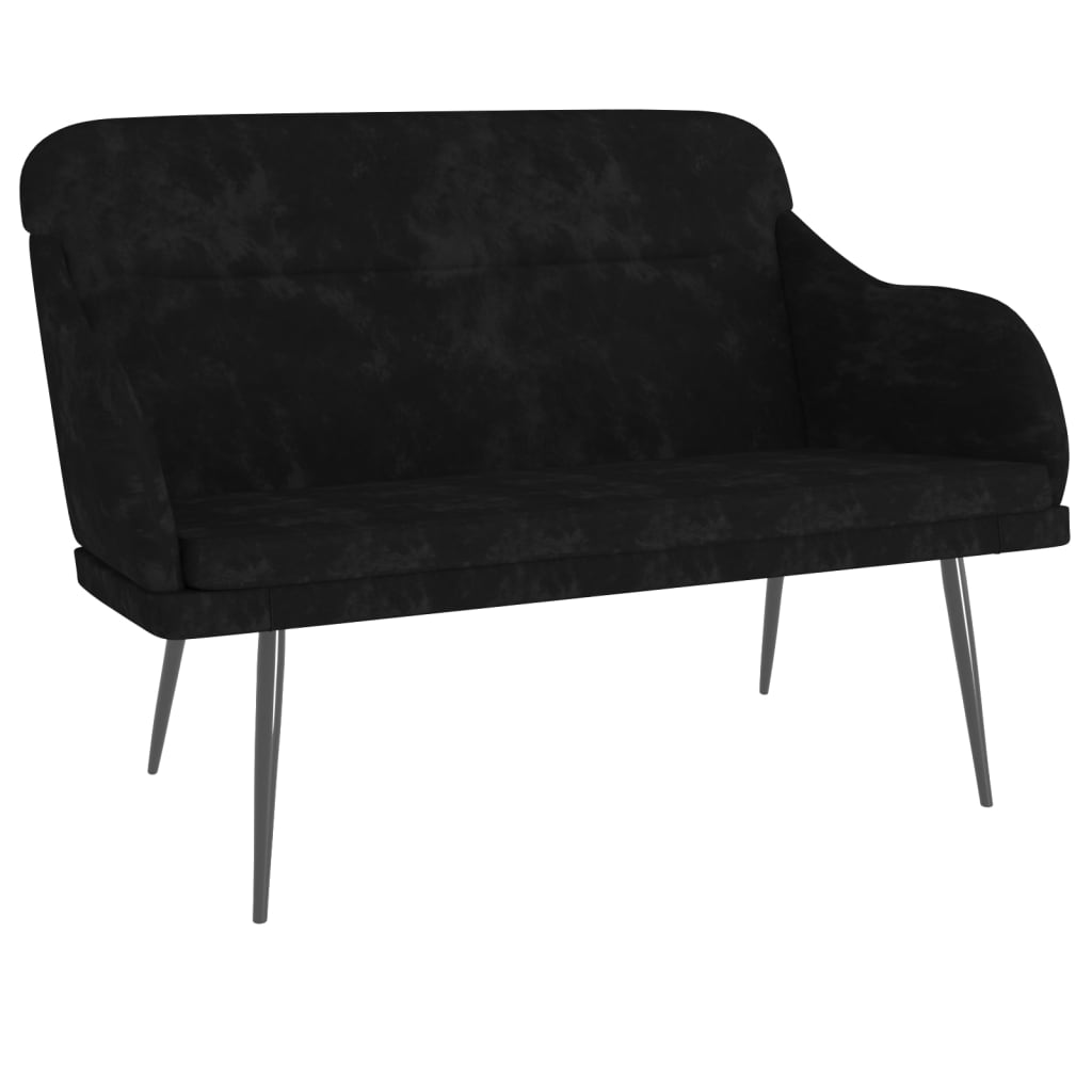 Panca Nera 110x76x80 cm in Velluto