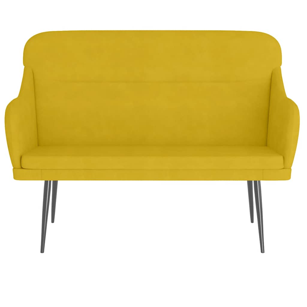 Panca Gialla 110x76x80 cm in Velluto