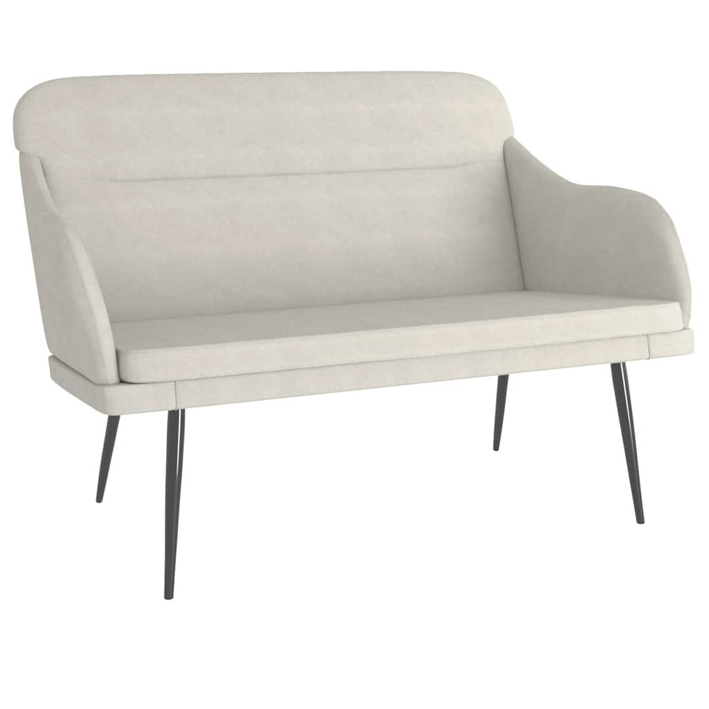 Panca Crema 110x76x80 cm in Velluto