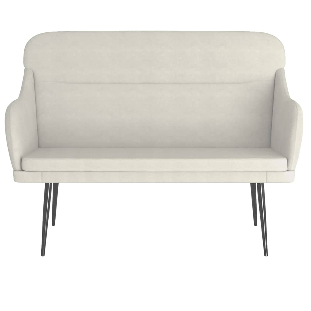 Panca Crema 110x76x80 cm in Velluto