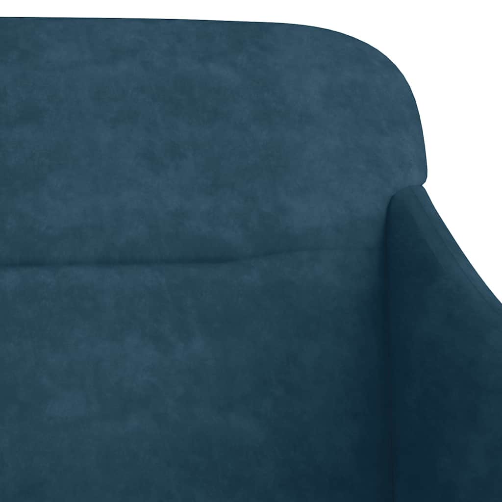 Panca Blu 110x76x80 cm in Velluto