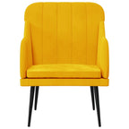Poltrona Gialla 63x76x80 cm Velluto