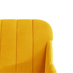 Poltrona Gialla 63x76x80 cm Velluto