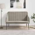 Panca Grigio Chiaro 110x76x80 cm in Velluto