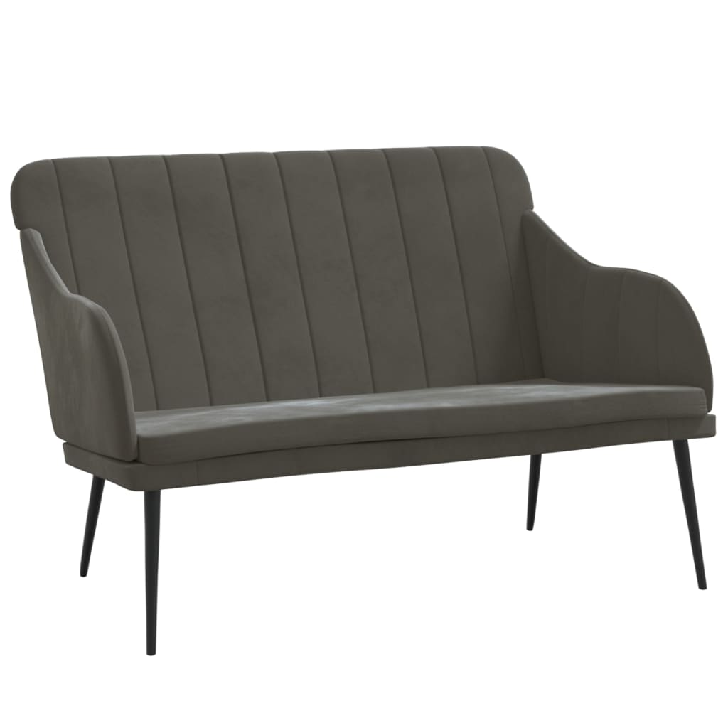 Panca Grigio Scuro 110x76x80 cm in Velluto