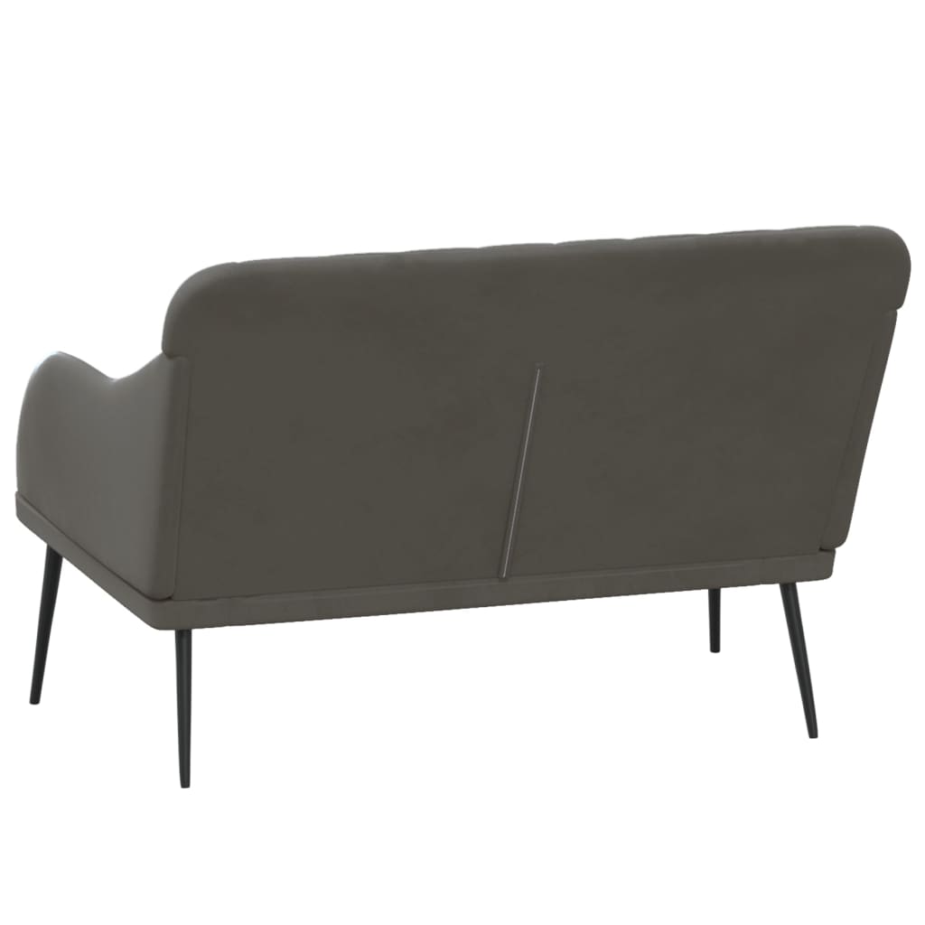 Panca Grigio Scuro 110x76x80 cm in Velluto