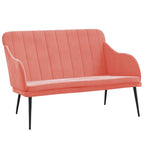Panca Rosa 110x76x80 cm in Velluto