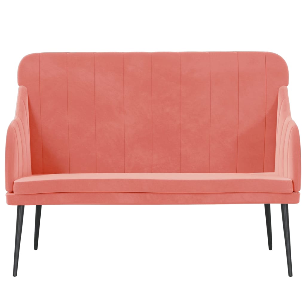 Panca Rosa 110x76x80 cm in Velluto