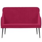Panca Rosso Vino 110x76x80 cm in Velluto