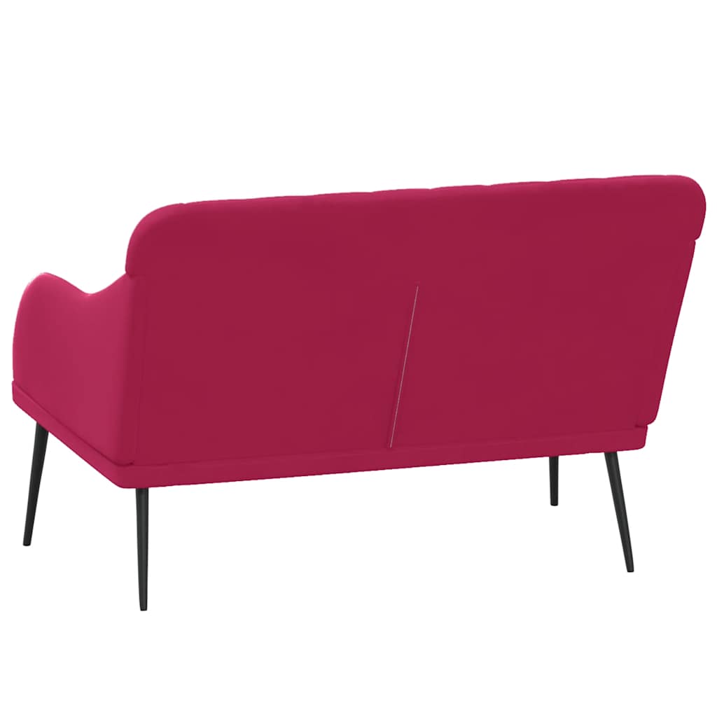 Panca Rosso Vino 110x76x80 cm in Velluto