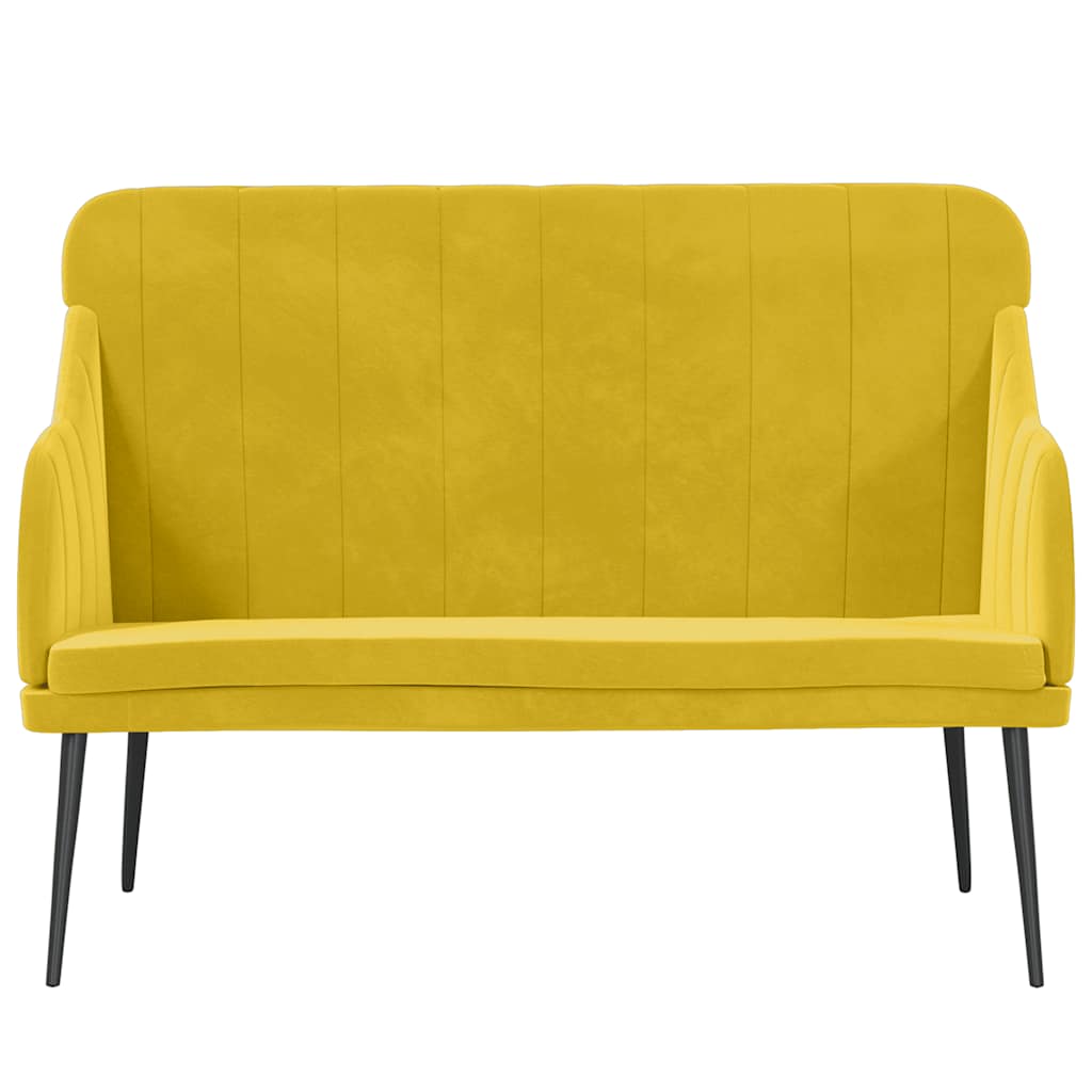 Panca Gialla 110x76x80 cm in Velluto