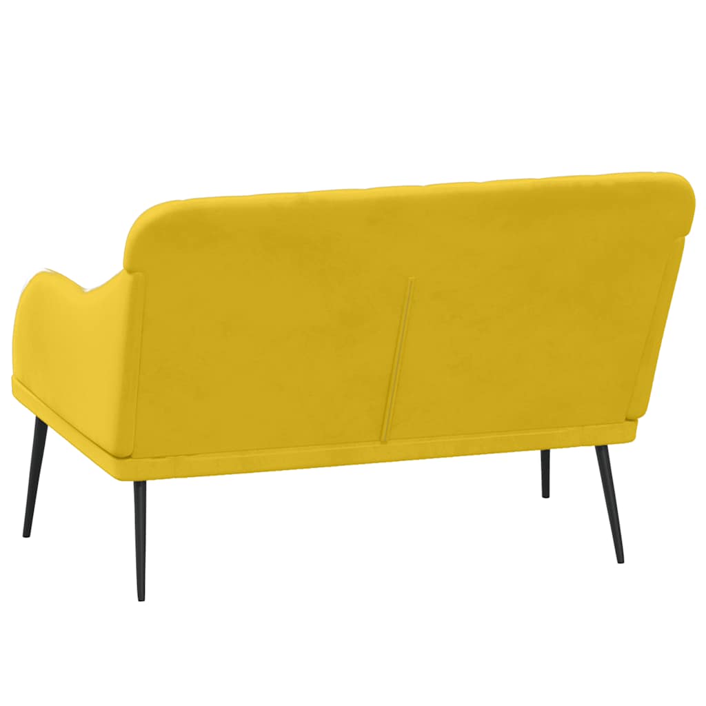 Panca Gialla 110x76x80 cm in Velluto