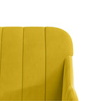 Panca Gialla 110x76x80 cm in Velluto