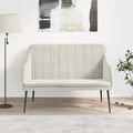Panca Crema 110x76x80 cm in Velluto